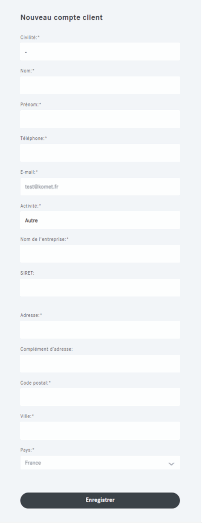 Informations personnelles et sur le cabinet
