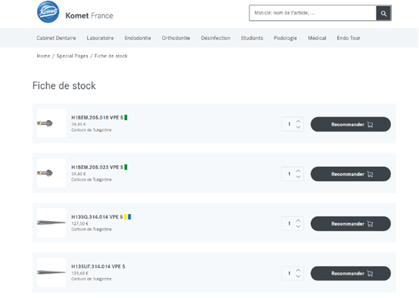Ma Fiche de stock personnalisée