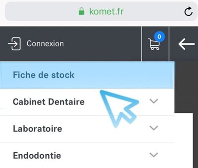 Trouvez votre fiche de stock sur mobile